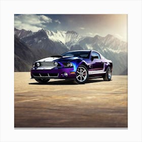 Purple Ford Mustang Canvas Print
