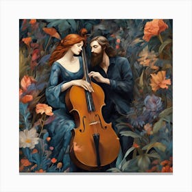 Cello Lovers Canvas Print