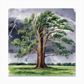 Stormy Tree Canvas Print