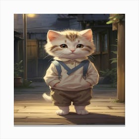 Cute Cat 1024x1024 Canvas Print