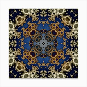 Abstraction Golden Flower Mandala Canvas Print