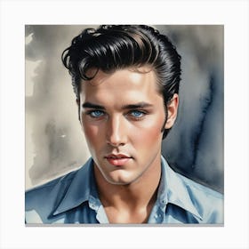 Blue Suede Dreams Elvis Presley Canvas Print