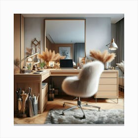 Modern Home Office Canvas Print