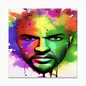 Man In Paint Canvas Print