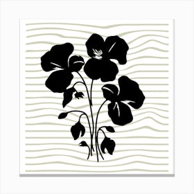 Black And White Flowers Canvas Print