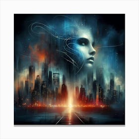 Futuristic Cityscape 18 Canvas Print