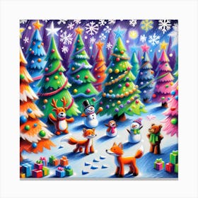 Super Kids Creativity:Christmas In The Forest Canvas Print