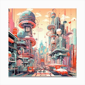 Futuristic City Canvas Print