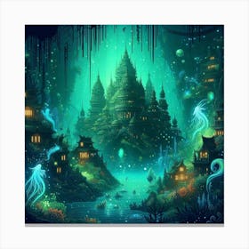 Underwater Fantasy Painting Canvas Print