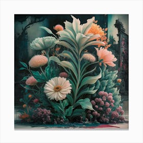 Flowers In The Dark Canvas Print