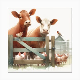 Farm Animals 1 Canvas Print