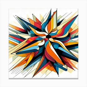 Abstract modernist Starfish 2 Canvas Print