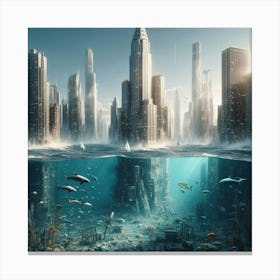 Underwater Cityscape Canvas Print