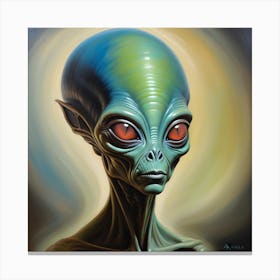 Alien Face Canvas Print