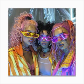 Neon Girls 1 Canvas Print