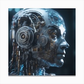 Portrait Of A Robot 49 Canvas Print