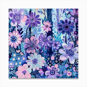 Flowers In The Forest Canvas Print