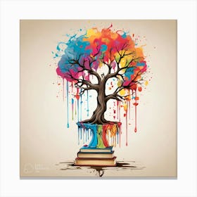 Tree Of Books Canvas Print