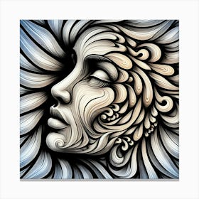 Abstract Woman's Face 2 Canvas Print