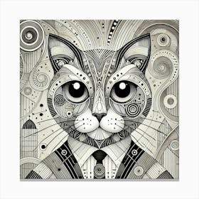 Duskstreak City Cat Canvas Print