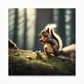 Squirrel In The Forest 208 Canvas Print