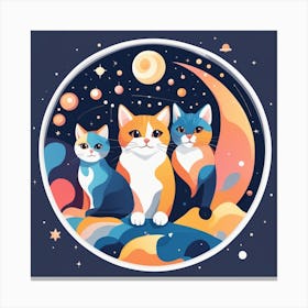 Astro-cats Leinwandbild