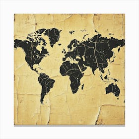 World Map Art 5 Canvas Print