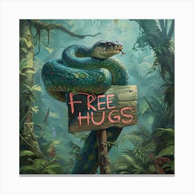 Snake Offers Free Hugs Canvas Print