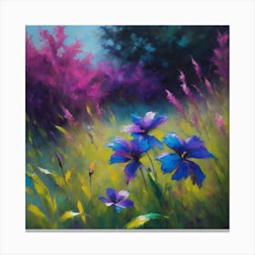 Blue Flowers Canvas Print