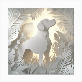 Paper Cut Dog In The Jungle Toile