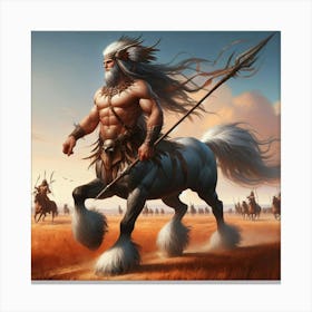 Man On Horseback Canvas Print