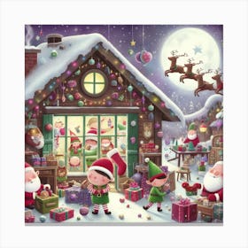 Santa'S Workshop Canvas Print