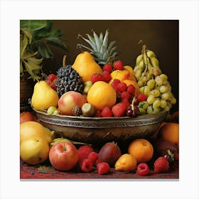fruits in basket Canvas Print