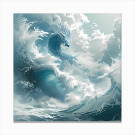 Dragon In The Ocean Canvas Print