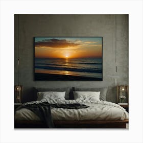 Sunset At The Beach Canvas Print