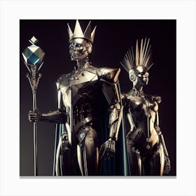 King And Queen Of Robots Canvas Print