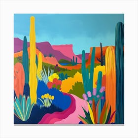 Colourful Gardens Desert Botanical Garden Usa 3 Canvas Print