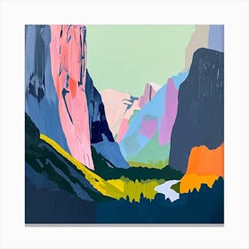 Colourful Abstract Yosemite National Park Usa 4 Canvas Print