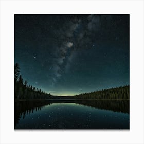 Milky Reflected In A Lake Canvas Print