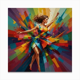 Colorful Dancer Canvas Print