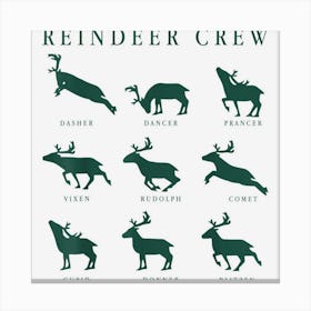 Best Christmas Reindeer Crew Canvas Print