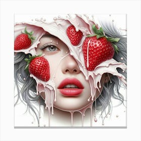 Strawberry Face 1 Canvas Print