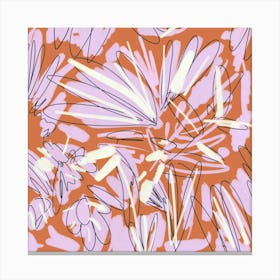 Abstract Floral Pattern Canvas Print