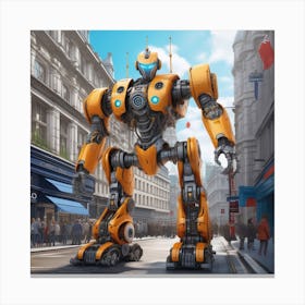 Robot City 4 Canvas Print