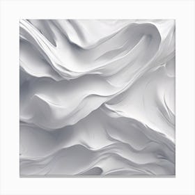 White Wavy Texture Canvas Print