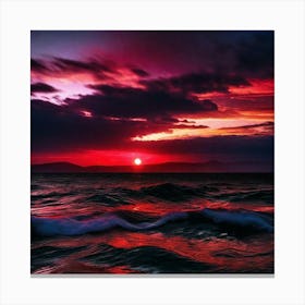 Sunset Over The Ocean 57 Canvas Print