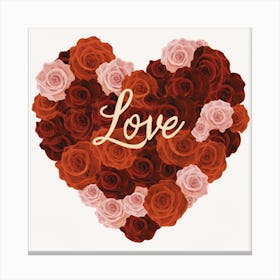 Love Blooms Valentine S Day Print Art Canvas Print
