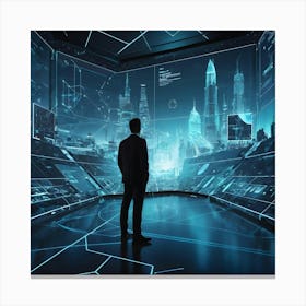 Futuristic Businessman 7 Canvas Print