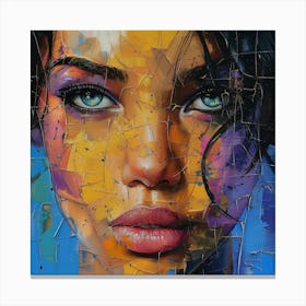 'A Woman With Blue Eyes' Canvas Print