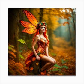 Fairy In The Forest Canvas Print